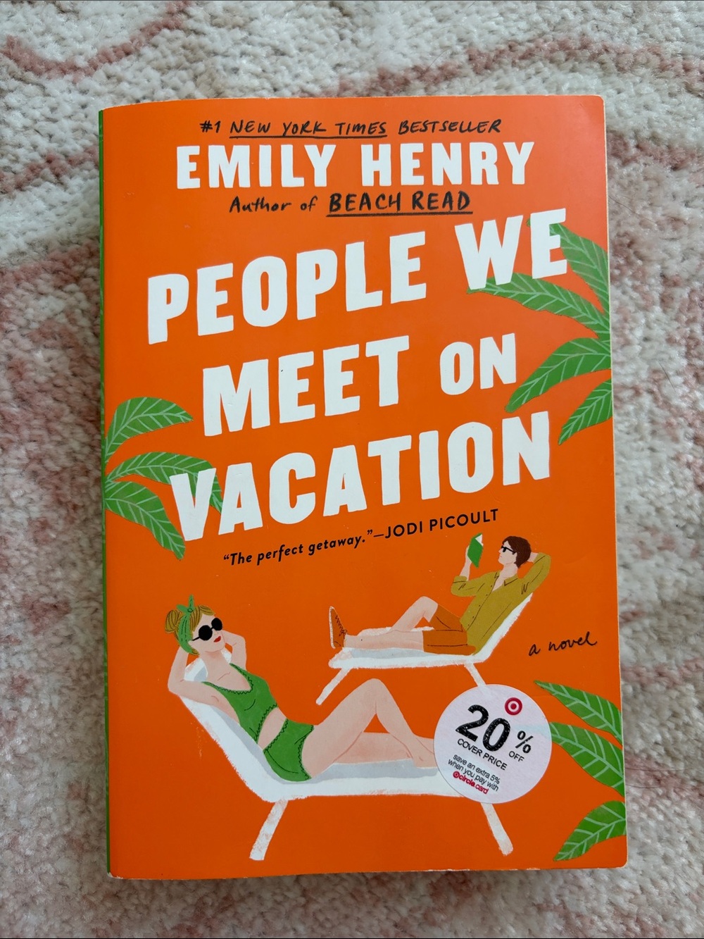 People We Meet On Vacation by Emily Henry - Bright Orange Paperback